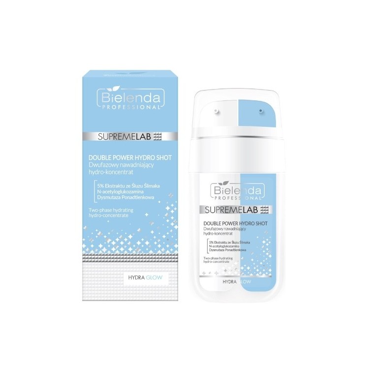 Bielenda Professional SUPREMELAB Two-phase hydrating hydro -concentrate with snail slime extract 30 ml