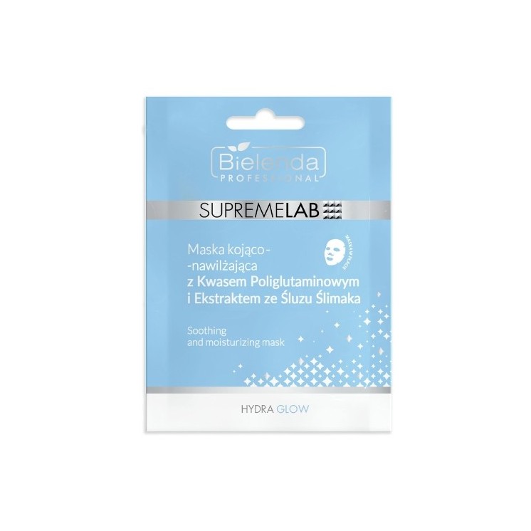 Bielenda Professional SUPREMELAB Soothing and moisturizing mask with polyglutamic acid and snail slime extract 1 piece