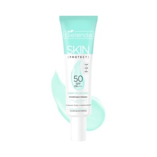 Bielenda SKIN PROTECT Beschermende crème SPF 50, normaliserend en matterend, PA++++, UVA + UVB + HEV 40 ml