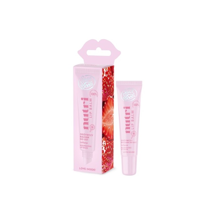 FaceBoom Nutri Lip Balm Nourishing lip balm with strawberry juice LOLLIPOP 10 g