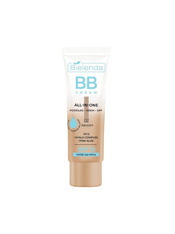 Bielenda ALL IN ONE BB CREAM każdy typ skóry odcień 02 śniady 30 ml