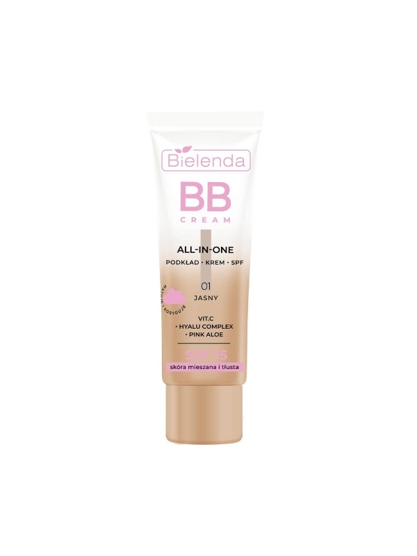 Bielenda ALL IN ONE BB CREAM für Mischhaut und fettige Haut Farbton 01 hell 30 ml