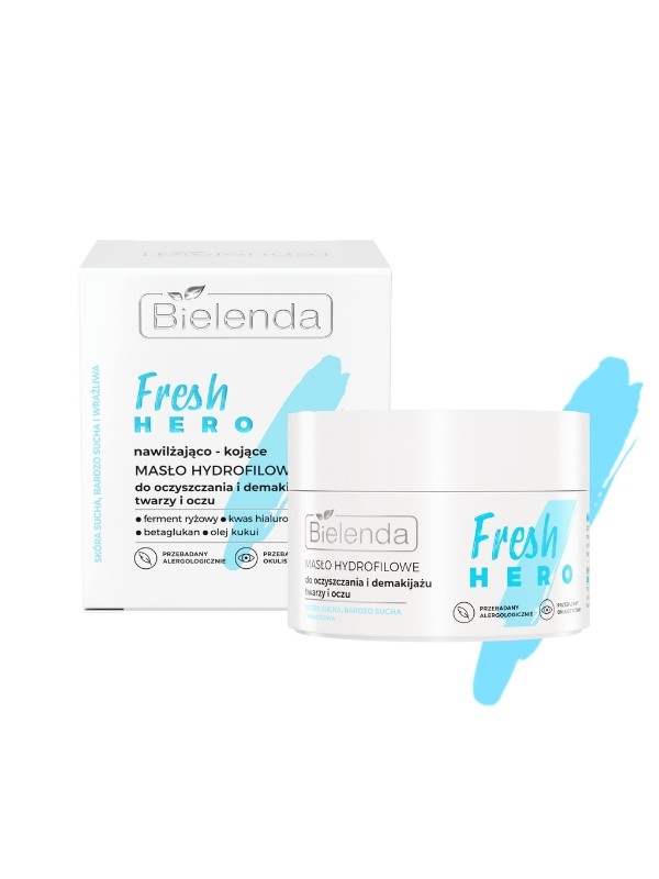 Bielenda Fresh HERO Moisturizing and soothing hydrophilic butter for cleansing and removing make-up from the face and eyes 40 g