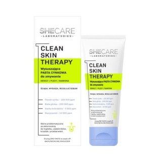 SheCare Clean Skin Therapy Trocknende Zinkpaste zum Waschen – Halsausschnitt, Rücken, Arme 90 g