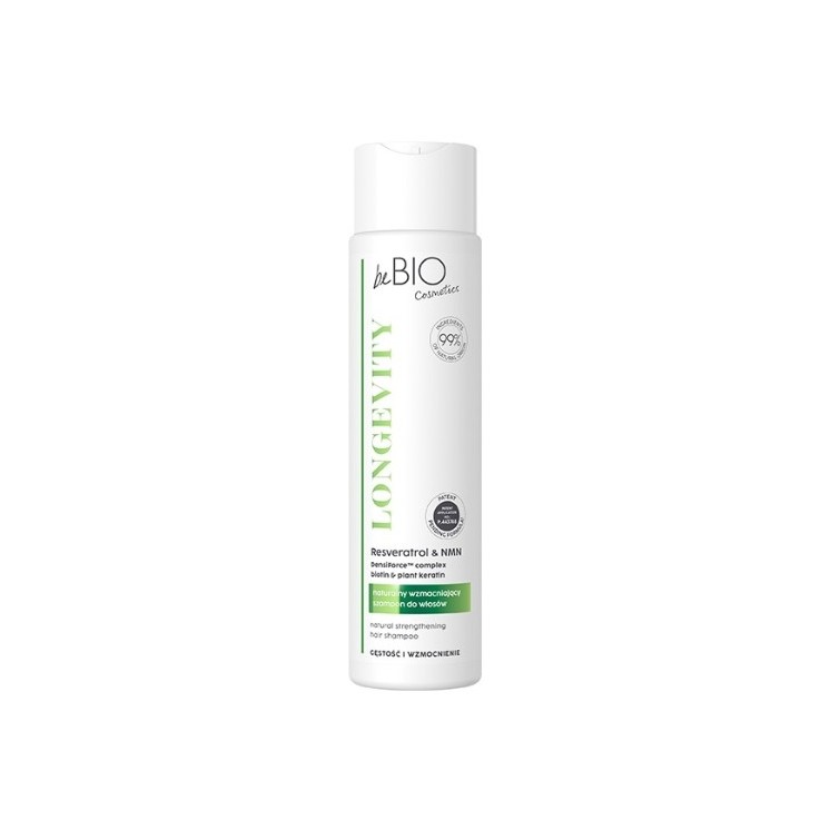 BeBio LONGEVITY Dichtheid en versterking Natuurlijke haarshampoo 300 ml