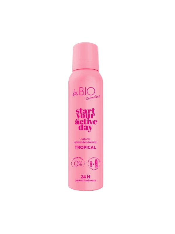 BeBio Beginnen Sie Ihren aktiven Tag. Natürliches Deodorantspray Tropical 125 ml