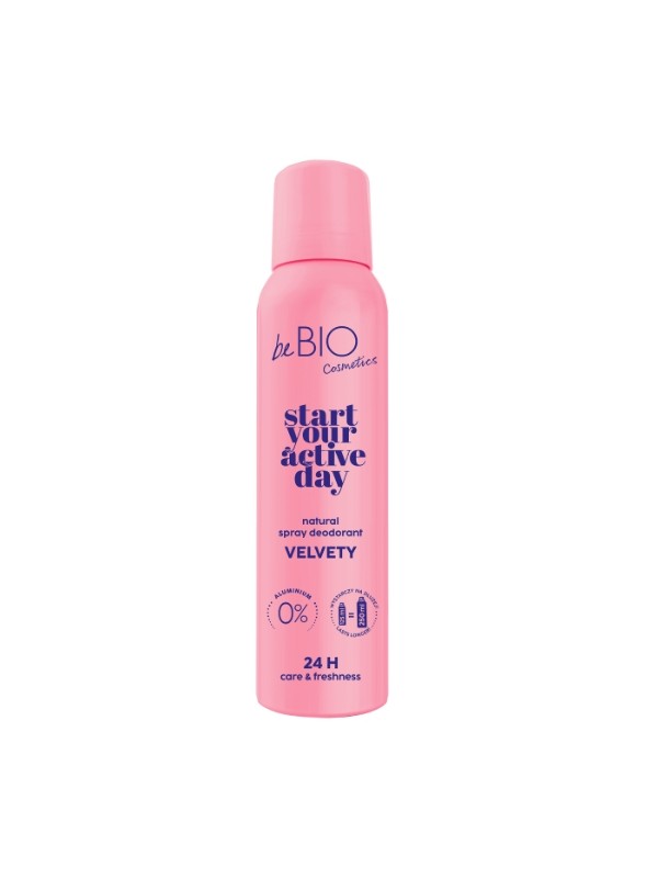 BeBio Beginnen Sie Ihren aktiven Tag. Natürliches Deodorantspray Velvety 125 ml