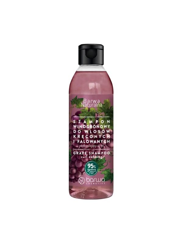 Barwa Grape Shampoo for curly and wavy hair Barwa Naturalna 300 ml