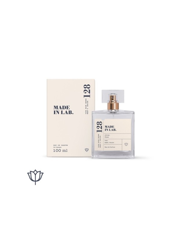 Made in Lab 128 is an eau de parfum inspired by the iconic Gucci Flora Gorgeous Gardenia fragrance.