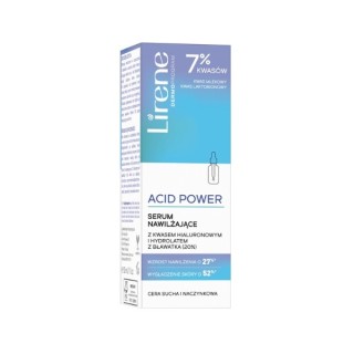 Lirene Acid Power Feuchtigkeitsserum mit Hyaluronsäure und Kornblumenhydrolat 30 ml