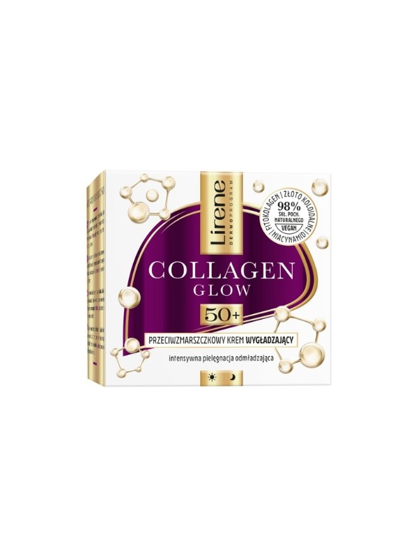 Lirene Collagen Glow 50+ Przeciwzmarszczkowy Krem Wygładzający 50 ml