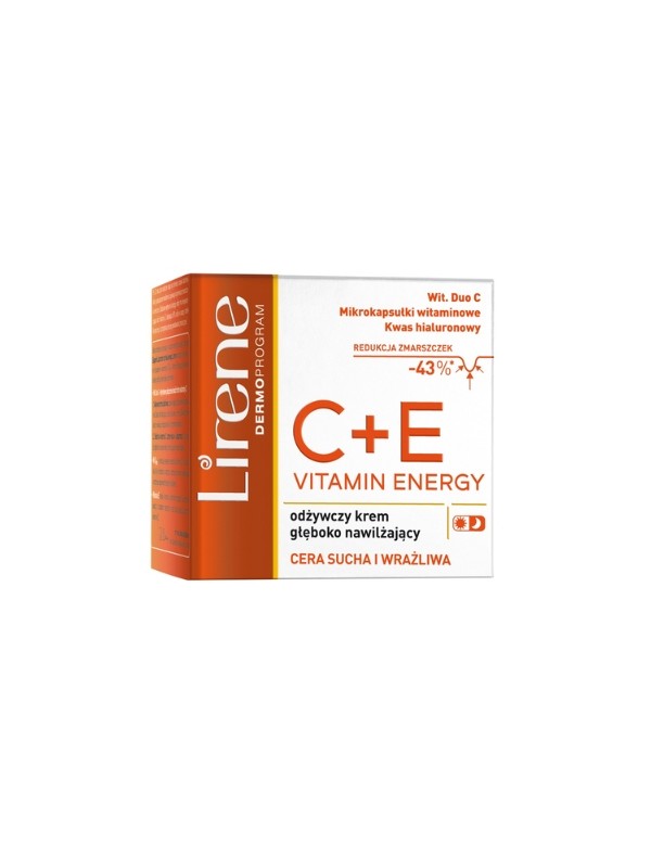 Lirene Vitamin Energy C+E voedende diep hydraterende crème 50 ml