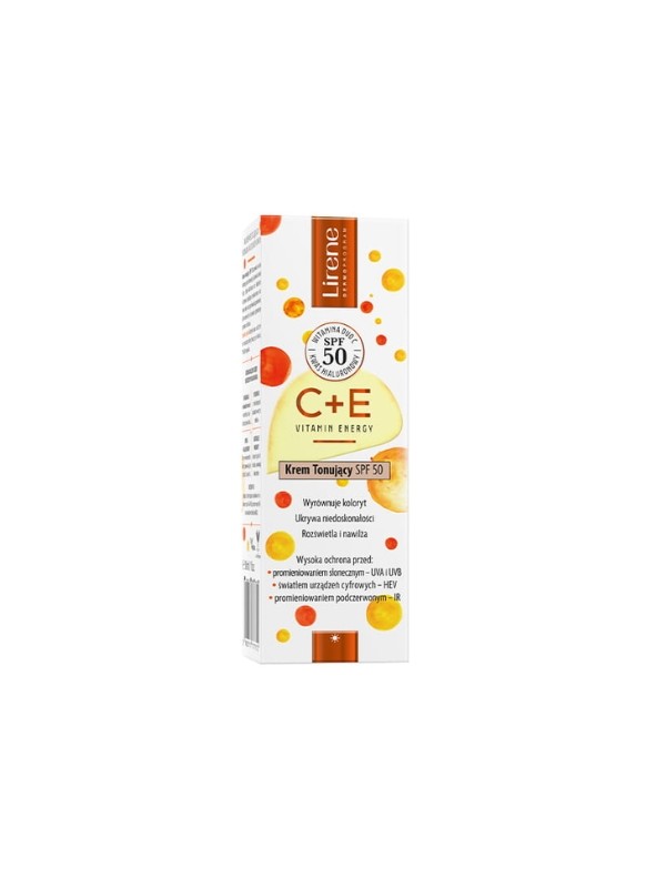 Lirene C+E Vitamin Energy Tinted Cream with SPF50 Protection 30 ml