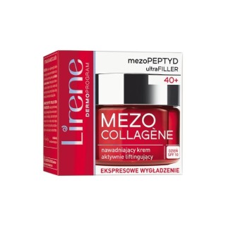 Lirene Mezo Collagene 40+ Feuchtigkeitsspendende, aktiv straffende Tagescreme Express Glättung 50 ml