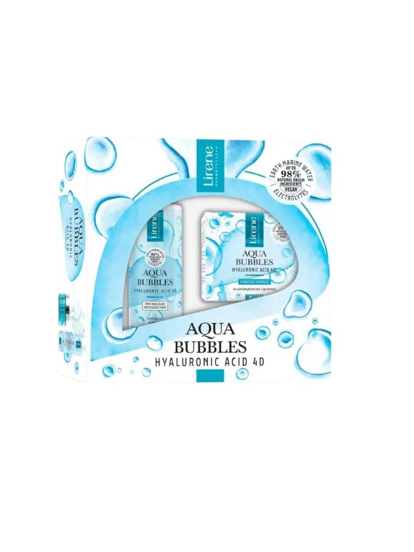 Lirene Aqua Bubbles Zestaw prezentowy Krem do twarzy + Tonik do twarzy 200 ml