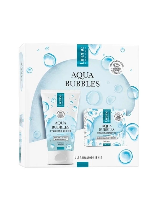 Lirene Aqua Bubbels Zestaw prezentowy Krem do twarzy 50 ml + Żel do mycia twarzy 150 ml