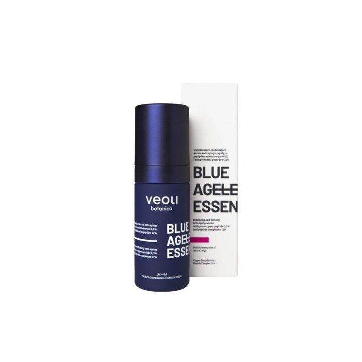 Veoli Botanica Blue Ageless Essence filling and firming Facial Serum with pure copper peptide 5 % 30 ml