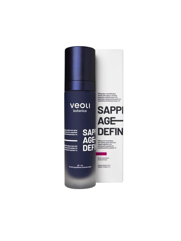 Veoli Botanica Sapphire Age Definer lifting en remodellerend gezichtsmasker met puur koperpeptide 5 % 50ml