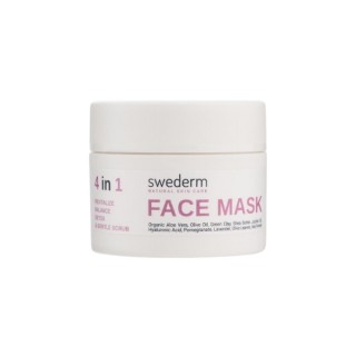 Swederm 4in1 Gezichtsmasker revitalisering, balans, reiniging en zachte exfoliatie 100 ml