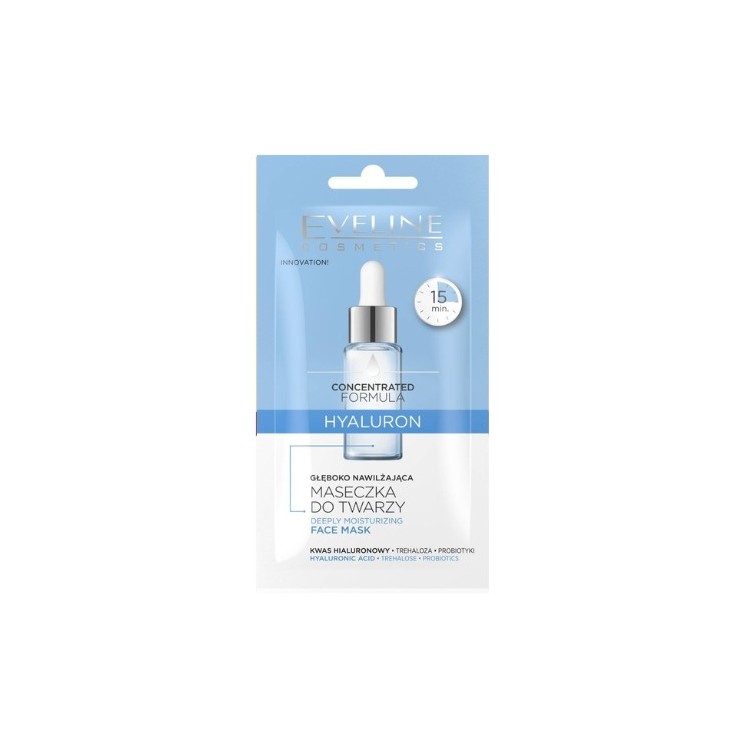 Eveline Concentrated Formula Deeply Moisturizing Hyaluron Face Mask 8 ml