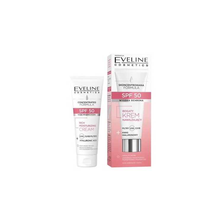 Eveline Concentrated Formula Rich Moisturizing Face Cream SPF50 30 ml