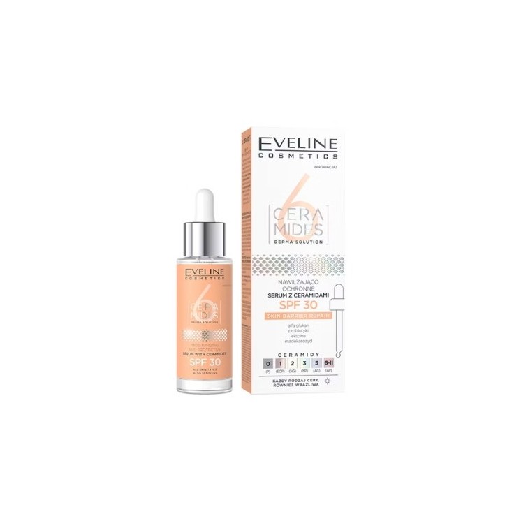 Eveline 6 CERAMIDES moisturizing and protective Face Serum with ceramides and SPF30 30 ml