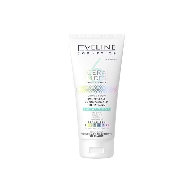 Eveline 6 CERAMIDES hydraterende gel-emulsie voor reiniging en make-up verwijdering 150 ml