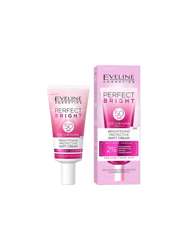 Eveline Perfect Bright Verhelderende en Beschermende Matte Gezichtscrème SPF50 30 ml