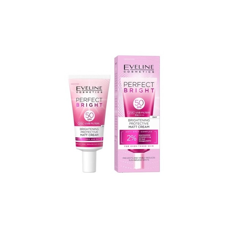 Eveline Perfect Bright Brightening and Protective Matte Face Cream SPF50 30 ml