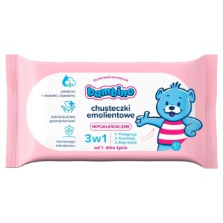 Bambino 3in1 emollient wipes 57 pieces