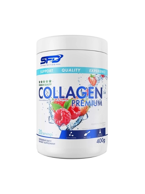 SFD Collagen Premium Framboos & Aardbei 400 g