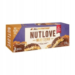 AllNutrition NutLove Milky Cookie Kekse mit Karamell und Erdnüssen 128 g