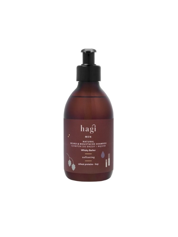 Hagi Men natürliches Bart- und Schnurrbartshampoo Whiskey Barber 300 ml