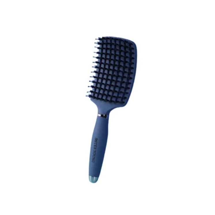 Sister Young Ovia Boar Bristle Hairbrush Blue 1 piece