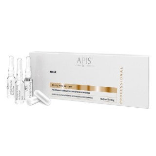 Apis Depiq Pro System depigmentująca Ampułki z Alfa-arbutyną 1% i kompleksem rozjaśniającym 2% 10x3ml + 10x0,7g