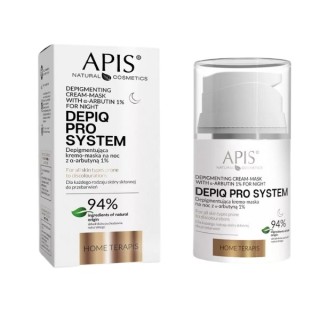 Apis Depiq Pro System Depigmenterende Nachtcrème-Masker met Alpha-Arbutine 1% 50 ml