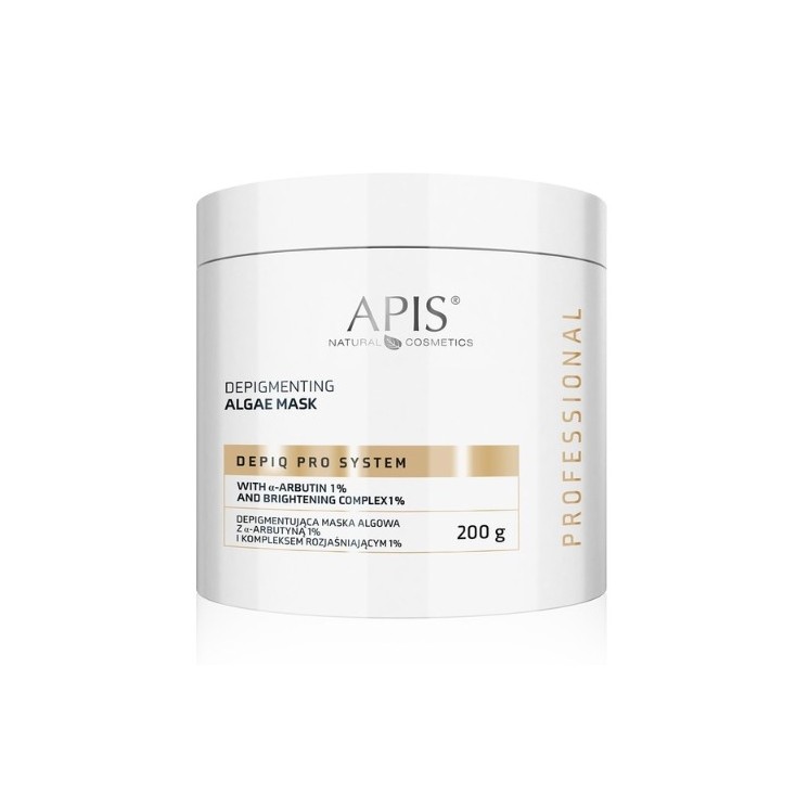 Apis Depiq Pro System Depigmenterend Algen Gezichtsmasker met Alpha-arbutine 1% en Verhelderend Complex 1% 200 g