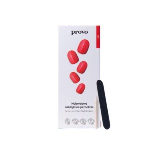 Provo hybrid Nail stickers NO.1 Red 33 pieces