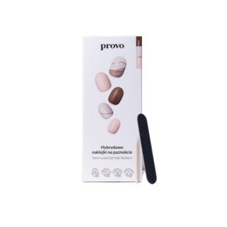 Provo hybrid Nail stickers NO.8 Creamy Mocha 33 pieces