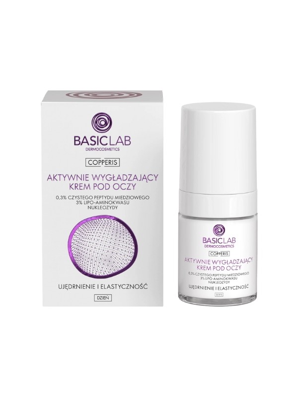 BasicLab Copperis Actively Smoothing Dag Oogcrème Verstevigend en Elasticiteit 18 ml