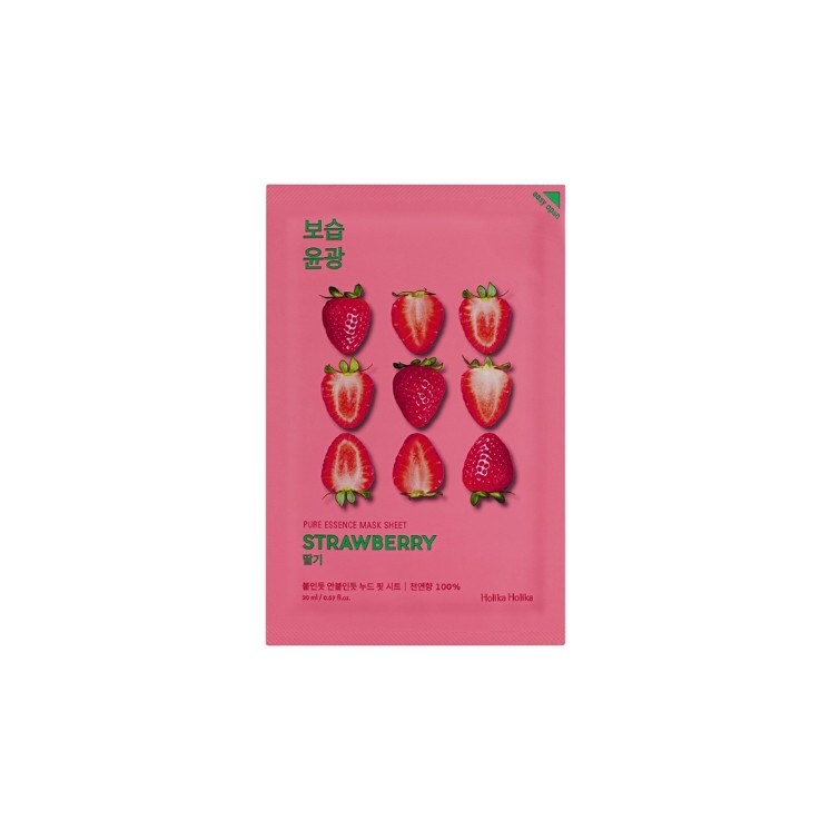 Holika Holika Pure Essence Mask Sheet - Gezichtsmasker in sheetvorm met aardbeienextract 20 ml