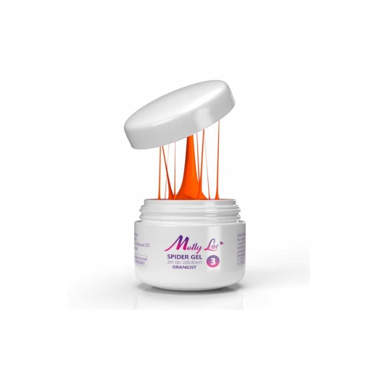 MollyLac Spider Gel Decoratiegel /3/ Orangist 3 ml