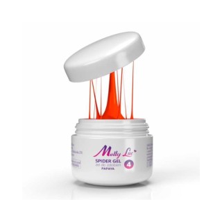 MollyLac Spider Gel Gel voor decoratie /4/ Papaya 3 ml