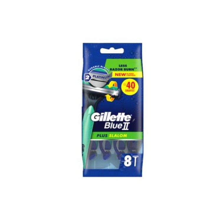 Gillette BlueII Plus Slalom Razors 8 pcs