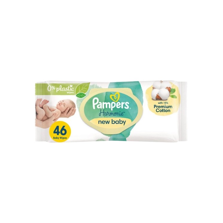 Pampers Harmonia Chusteczki nawilżone New Baby 46 sztuki