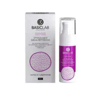 BasicLab Esteticus stimulating Peptide Serum for the face for the night 25% peptide complex