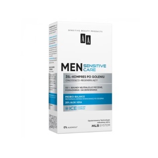 AA Men Sensitive Aftershave Gel-Compress Koelend-Regenererend 100 ml AA Men Sensitive Aftershave Gel-Compress Koelend-Regenererend 100 ml