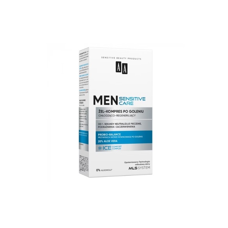 AA Men Sensitive Aftershave Gel-Compress Koelend-Regenererend 100 ml