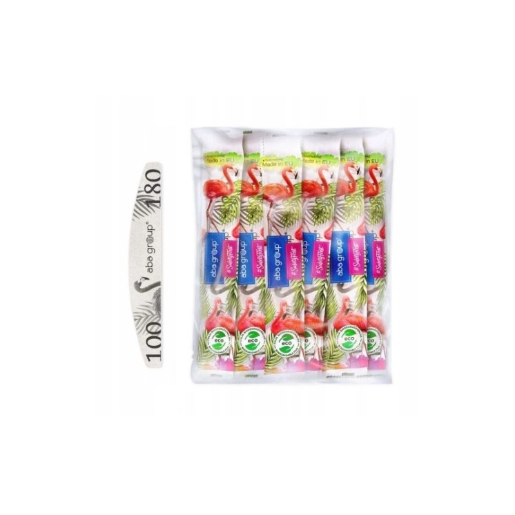 Aba Group Halbmond-Nagelfeile Standard Flaming 100/180 25 Stück