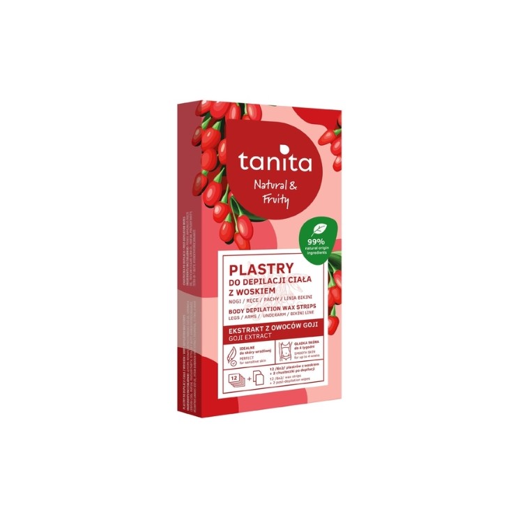 Tanita Natural &Fruity Goji Wax Lichaamsontharingsstrips 12 stuks